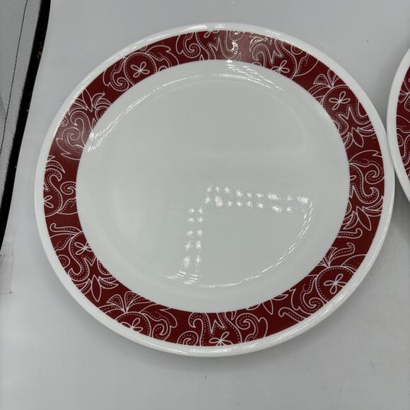 Corelle Dinner Plates Bandhani 10.25" Set of 2 Vitrelle Made USA - Picture 4 of 7